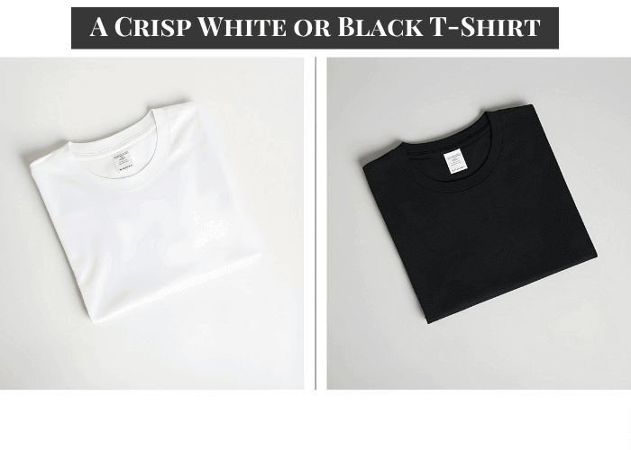 Crisp White or Black T-Shirt